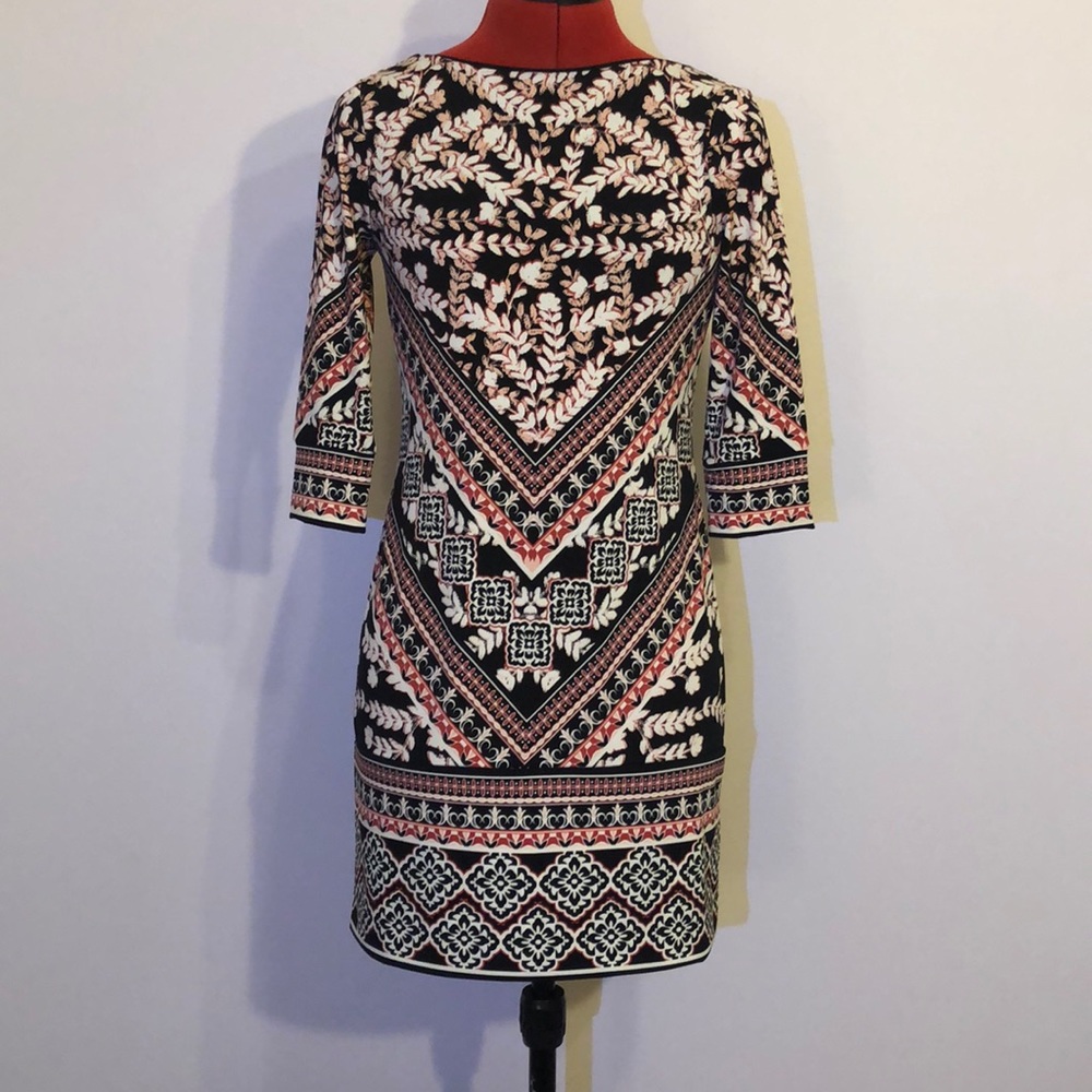 WHBM Pink and Black Shift Dress